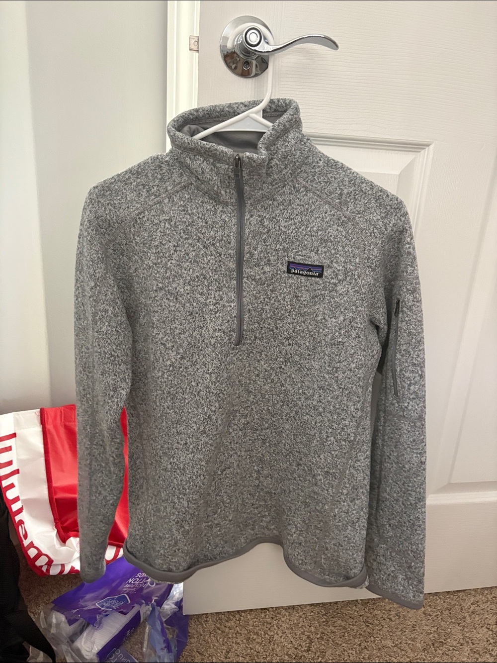 Patagonia Women’s Heather Gray Half-Zip Fleece Pullover